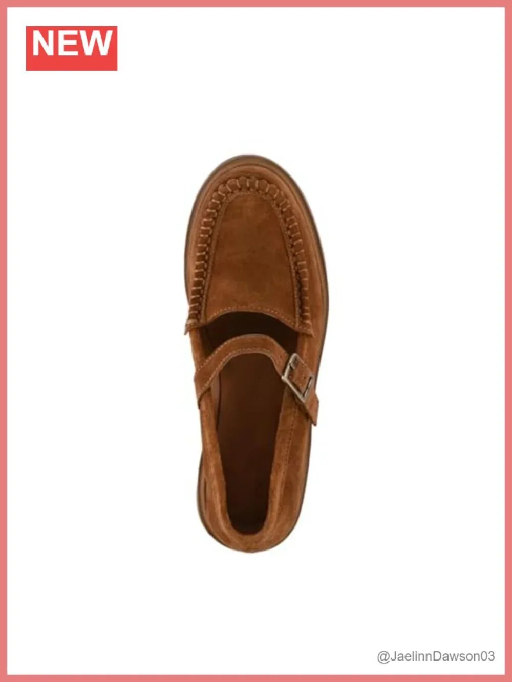 Suede Mary Jane Loafers for Women Low Block Heel Round Toe Buckled Strap